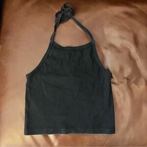 brandy melville black halter top